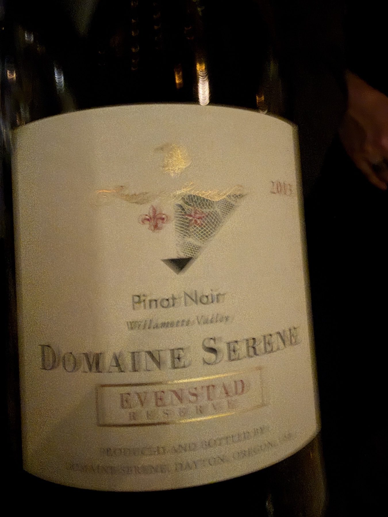 2013 Domaine Serene Evenstad Reserve Pinot Noir label