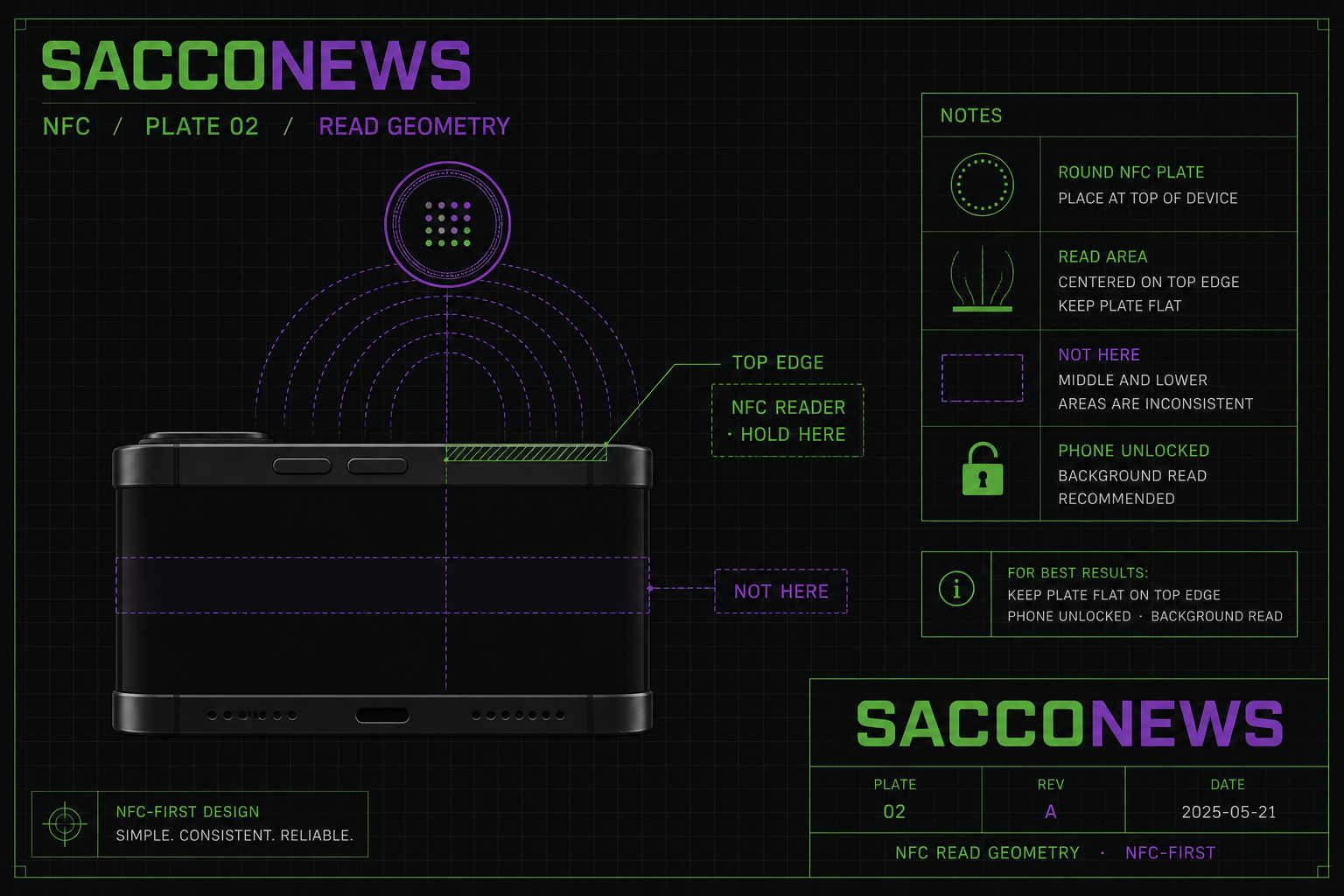 SaccoNews field guide: hold the top of the phone to the tag