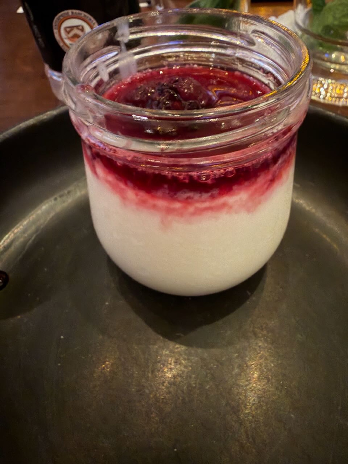 Lavender lemon posset with blackberry