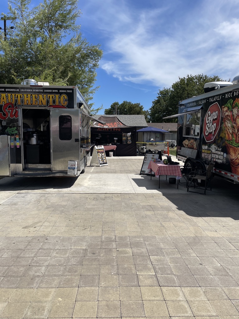 Food trucks including street food and gyro options near the event grounds